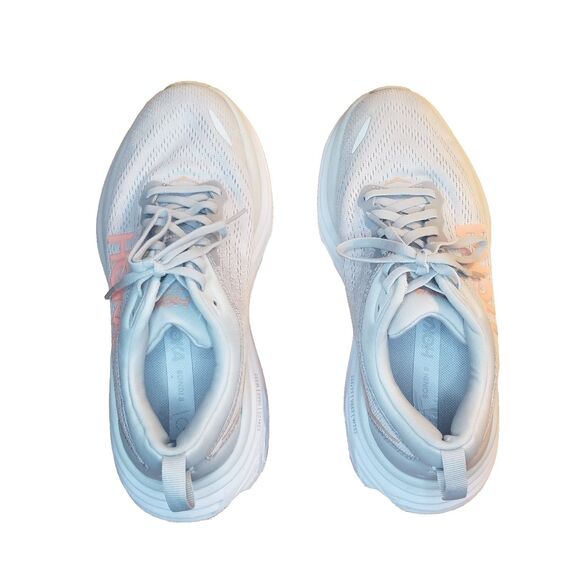 Hoka One One Bondi 8 Women's Size 7.5 B Gray Running Shoes Sneakers 1127952HMLR - Picture 4 of 9